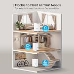 4500 Sq.ft Energy Star Dehumidifier for Home Basement, Glowells 52 Pints Large Room Dehumidifier with Drain Hose & Water Tank 0.58 Gal, Dehumidifiers with Smart Humidity Control, Auto Defrost