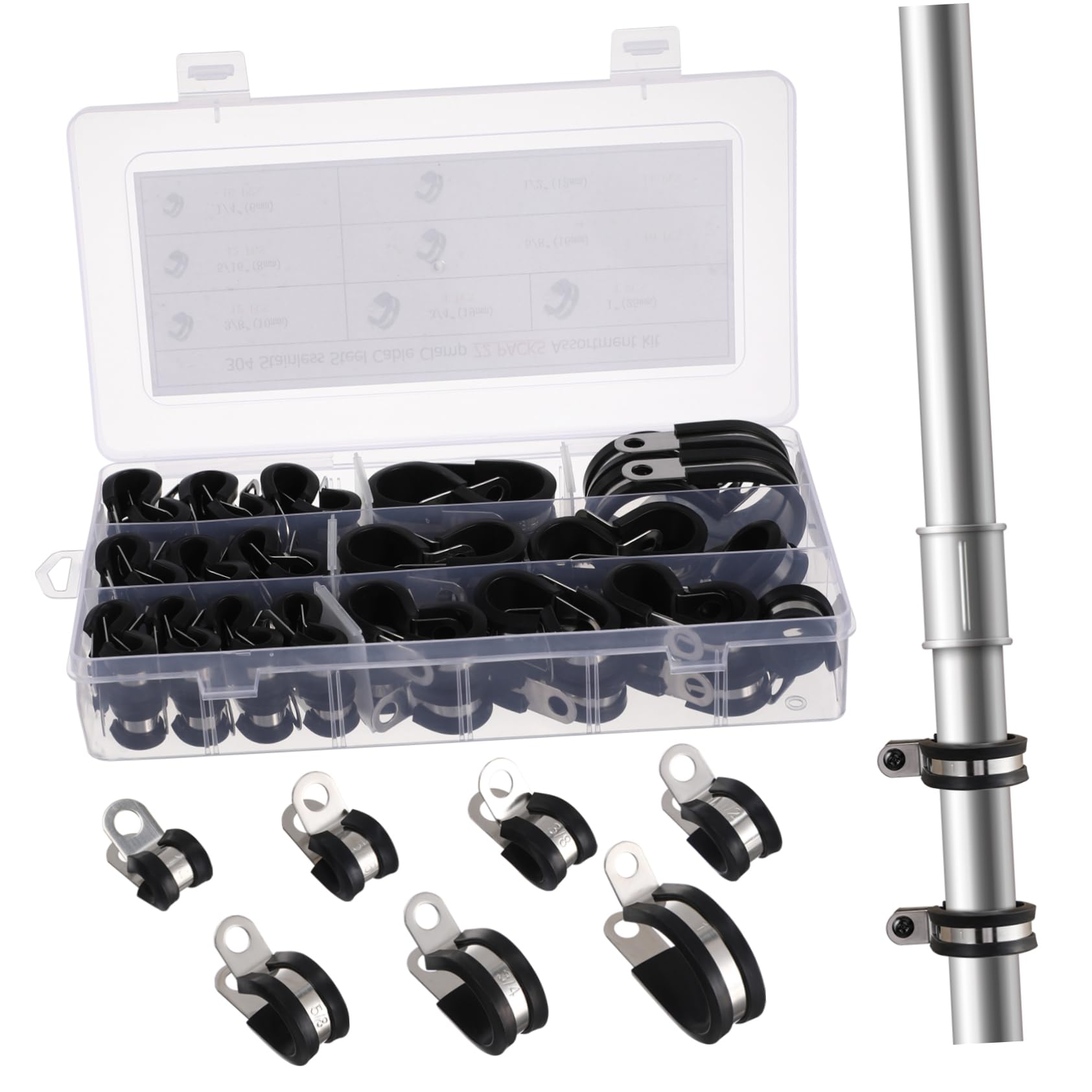 Colliers de serrage pour tubes métalliques SOLUSTRE pour stabiliser les gaines d'atelier