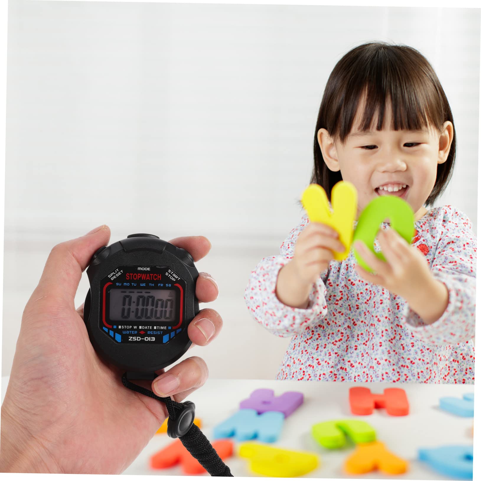 ifundom 5 Piezas Cronómetro Digital Deportivo Profesional con Pantalla LCD Grande Temporizador de Mano con Alarma para Fitness Infantil y Árbitros Función
