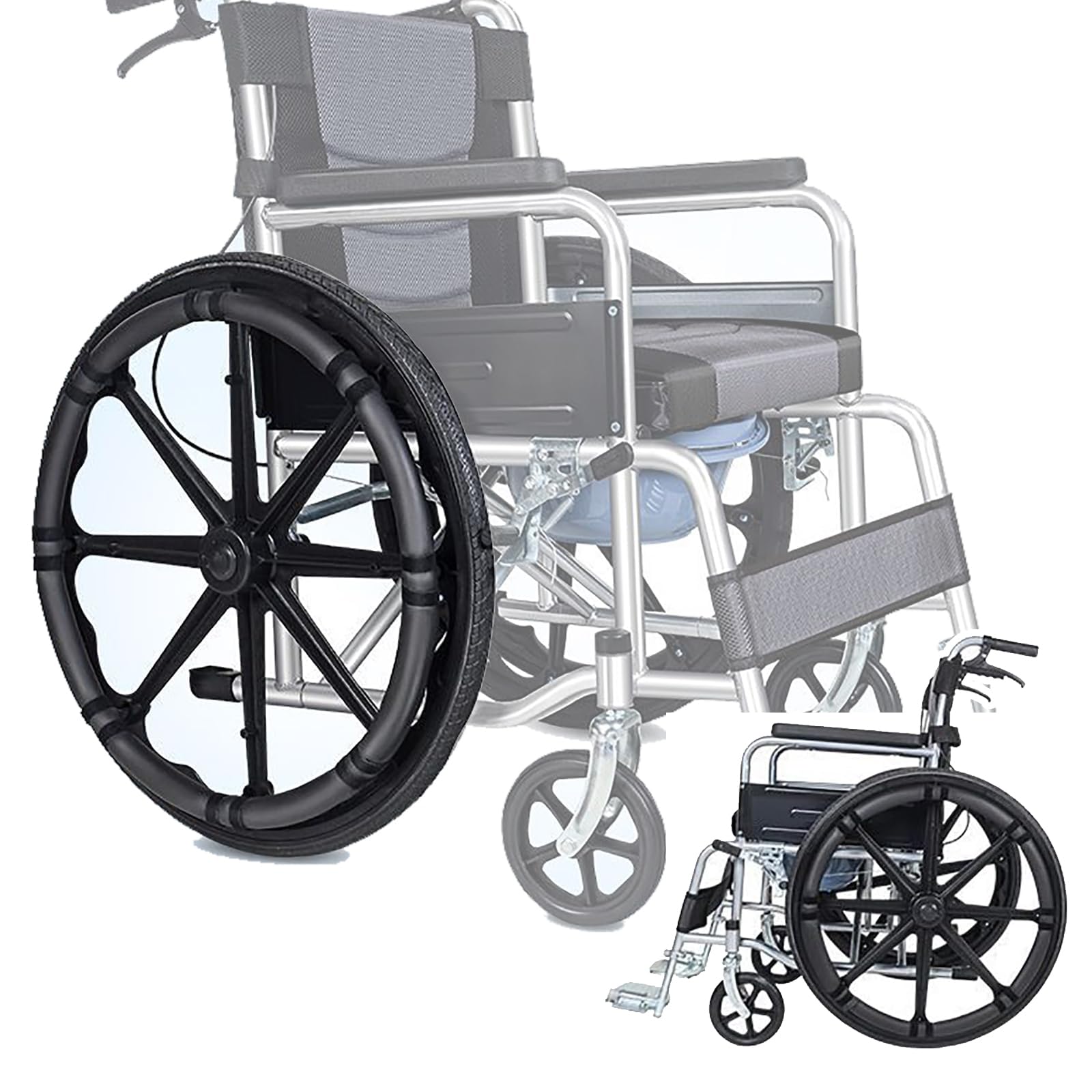 Cubiertas para Llantas de Silla de Ruedas (22/24 Pulgadas), 1 par, Cubiertas para Llantas de Empuje de Silla de Ruedas, Cubierta para Empuje Manual de Silla de Ruedas, Cubierta Pro