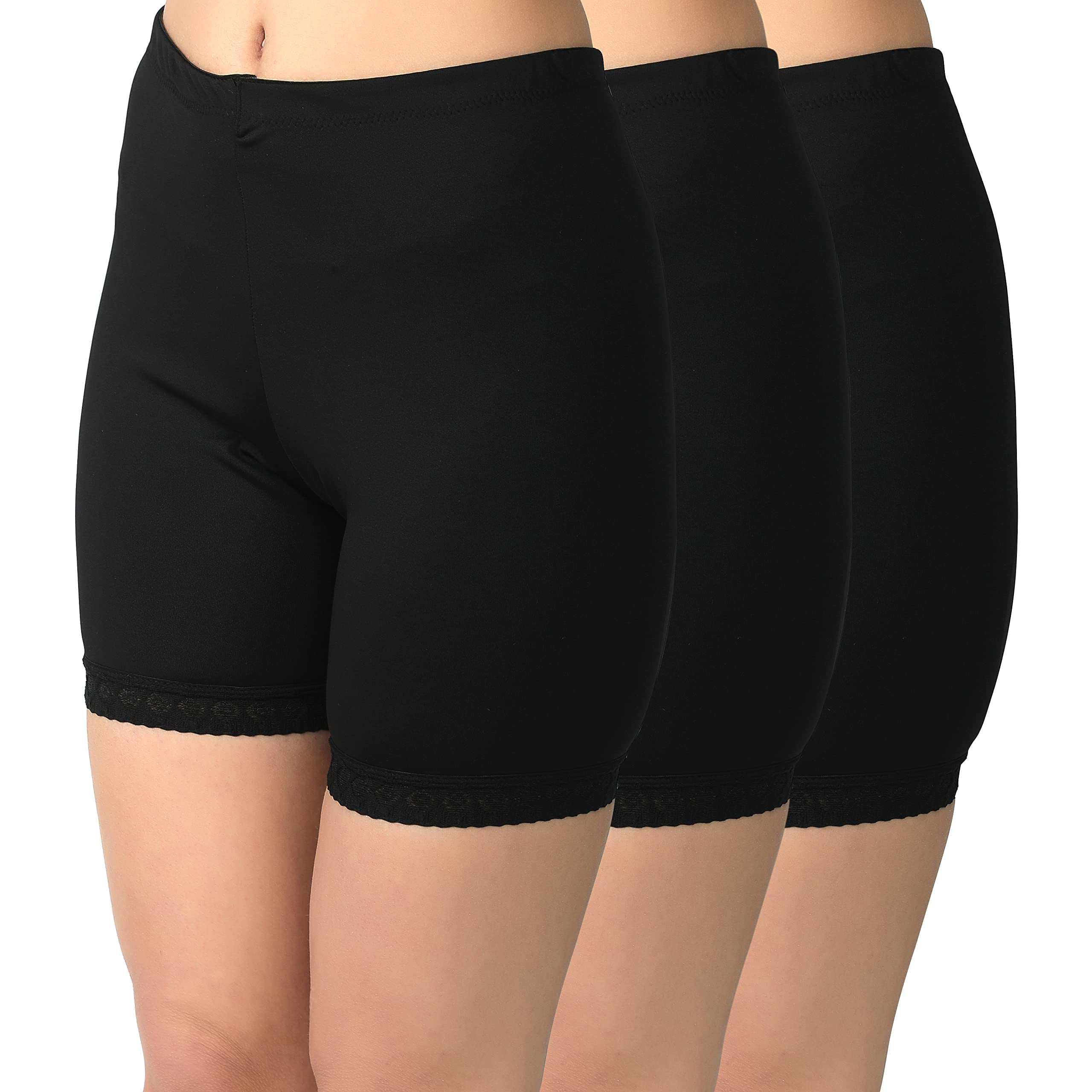 layeba Women Sports Wear Cycling Shorts 3 Pack Combo-picture-40