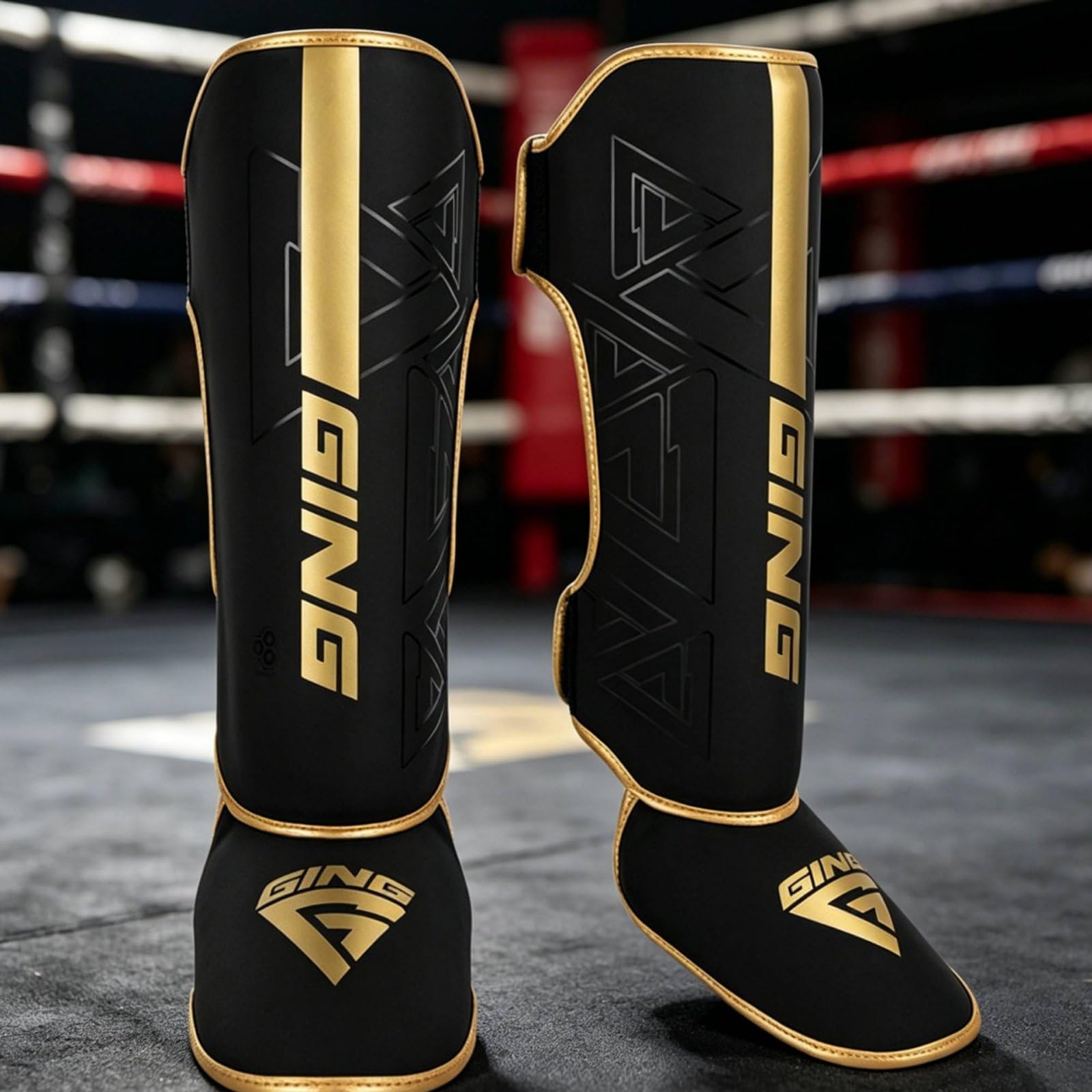 Parastinchi da Muay Thai Imbottitura Spessa Paratibie Muay Thai Copertura Completa Paratibie Kickboxing per Adulti