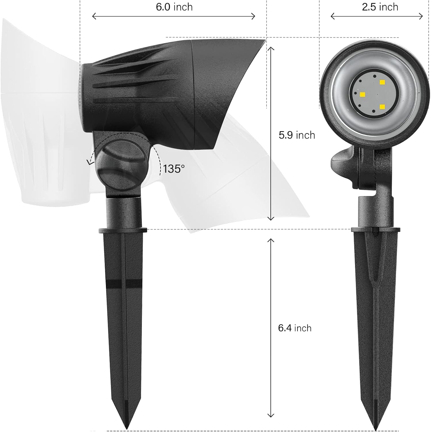 Malibu 11 Watt Floodlight Landscape Lighting Outdoor Spotlight Waterproof Lighting for Driveway, Yard, Lawn, Flood, Garden, Outdoor Lighting 8401-2650-01