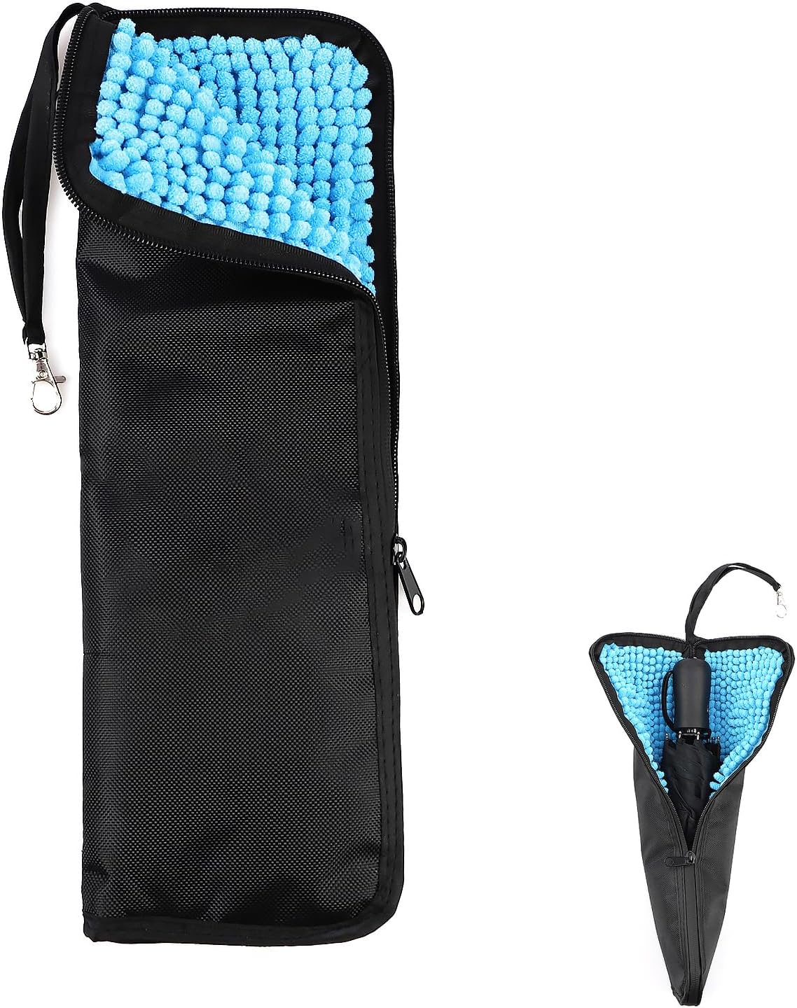 Wet Umbrella Carrier Sleeves for Compact Umbrellas <15", "Handy for Heavy Rains, Travel, Cars and Purses
