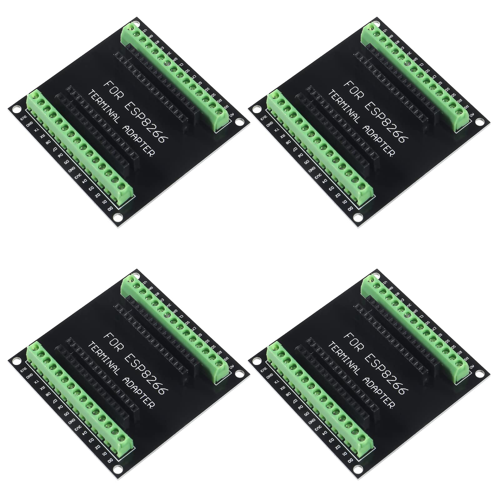 Placa de expansión ESP8266 soluciona cables sueltos duplicando GPIO NodeMCU ESP-12E en pack de 4 8