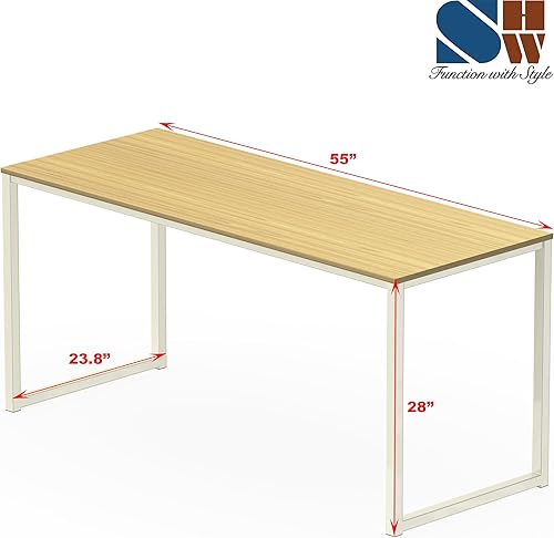 Miniatura 72 de SHW - Escritorio de 32 pulgadas para computador, oficina en casa, roble Roble,Negro,Espresso,Marrón