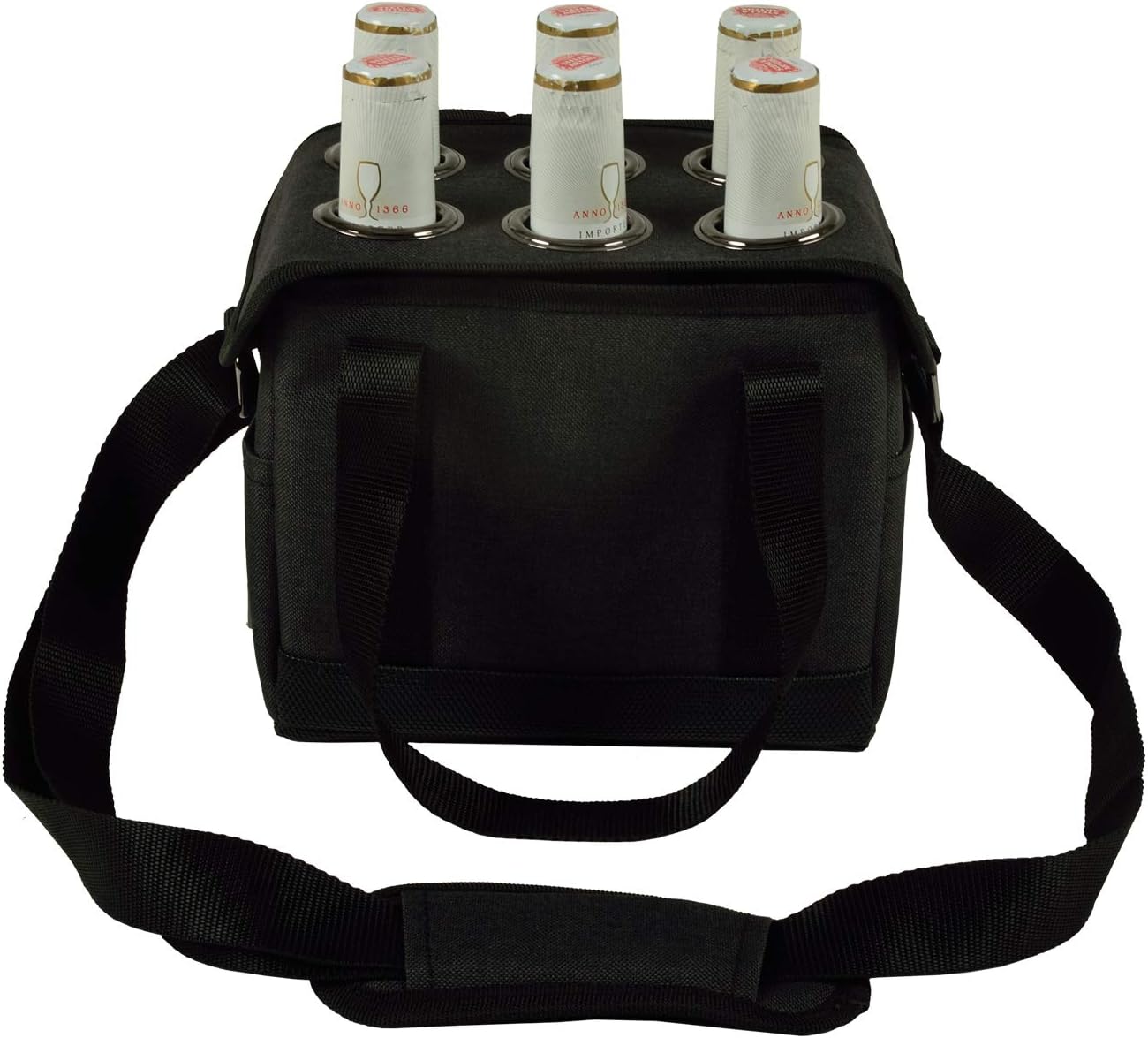 Picnic at Ascot Insulated Six Bottle Beer Caddy with Opener
