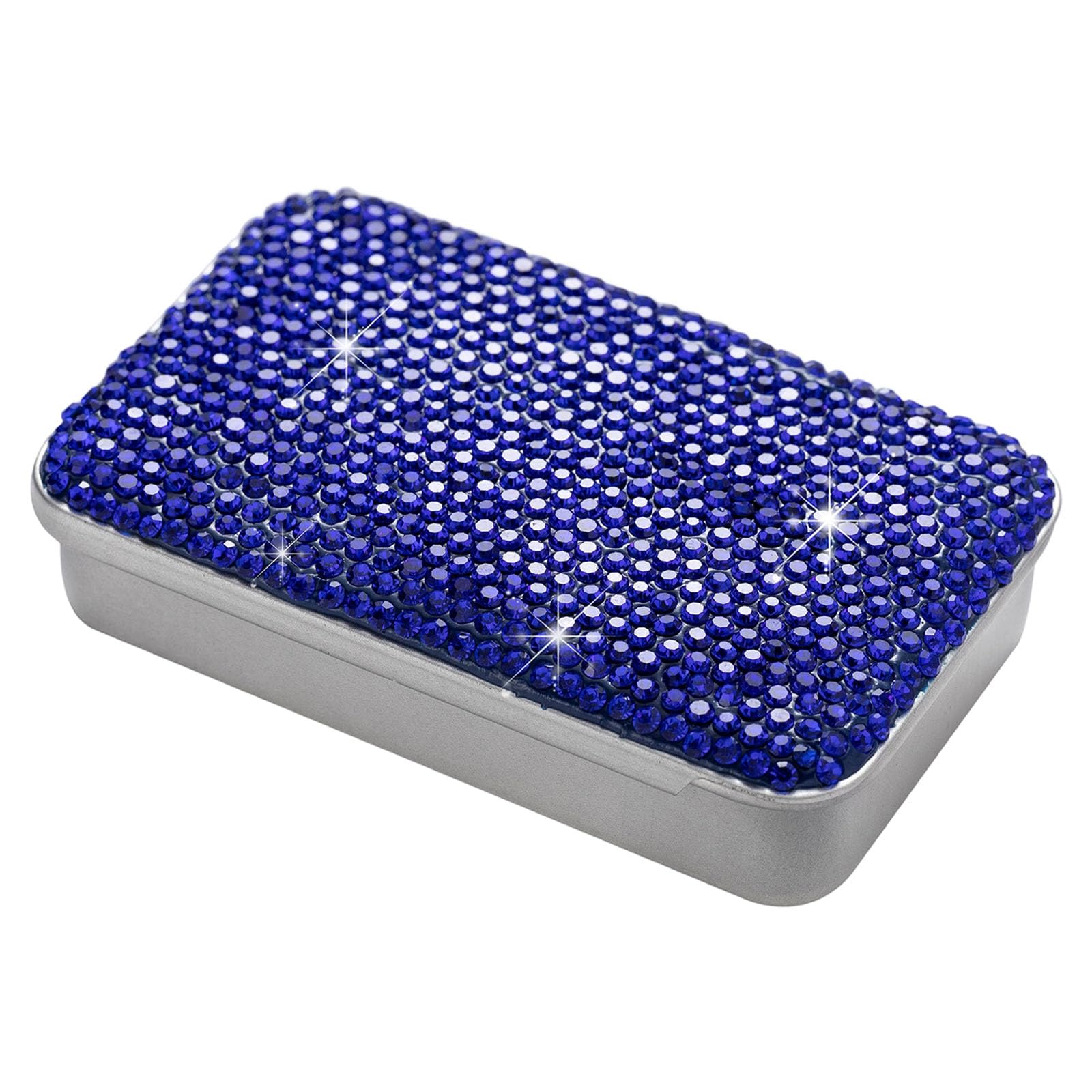 Xjdzineq Slide Top Storage Storage Box Featuring Rhinestones Sturdy Iron Construction Ideal for Business Gifts Business Gift Butt Case