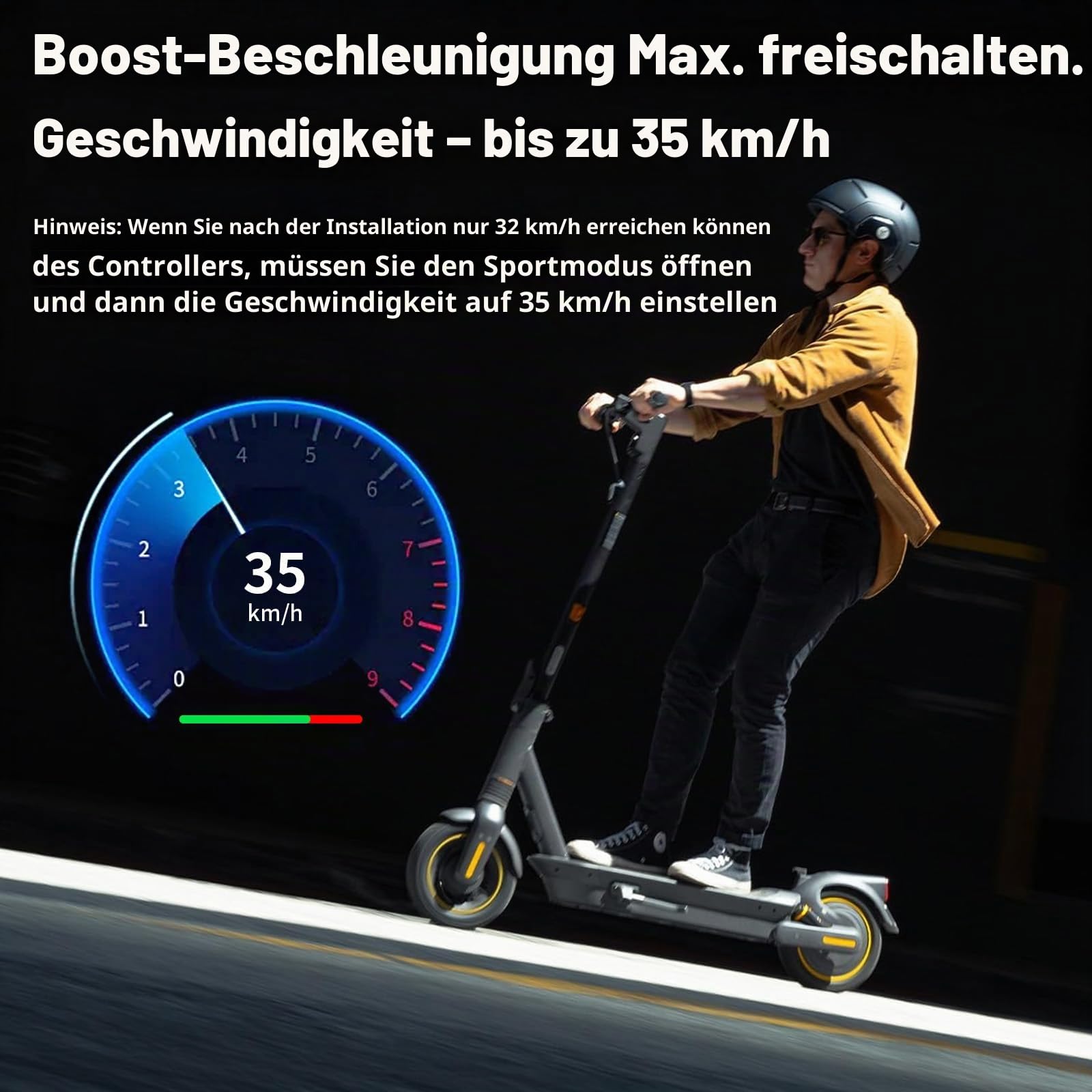 Controller für Elektroroller – Kompatibel mit Segway Ninebot MAX G2/G65, 35km/h Speed Upgrade & Metallkühler, Ersatzteil für E-Scooter (74x85x35,5mm)