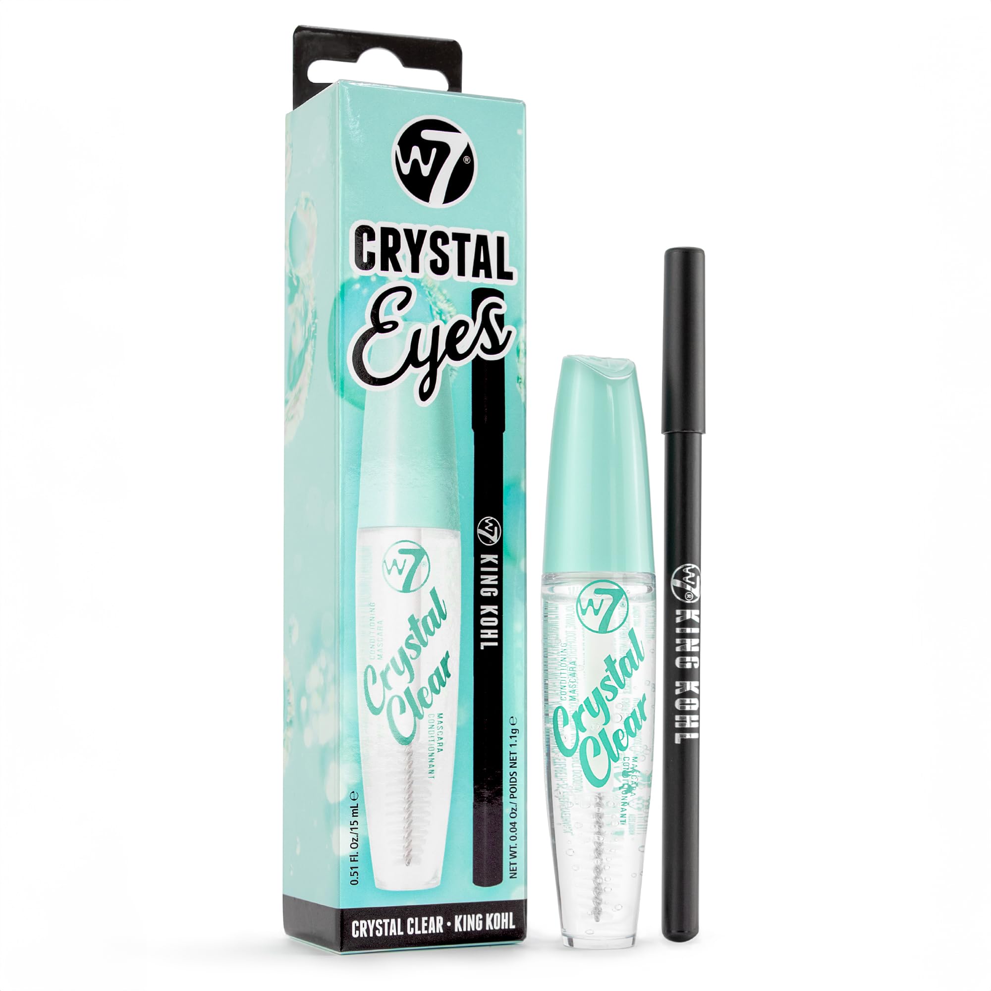 W7 Crystal Eyes Duo Set - Clear Mascara and Eyeliner Pencil