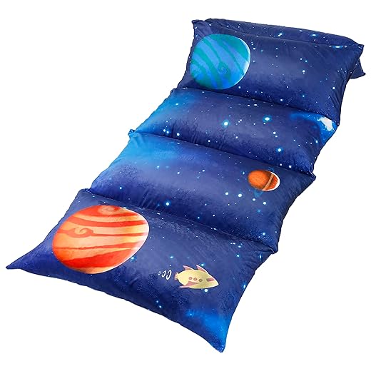 Butterfly Craze Floor Pillow Case, Mattress Bed Lounger Cover, Galaxy Blue, King, Cozy Seating Solution for Kids & Adults, Recliner Cushion, Perfect For Reading, TV Time, Sleepovers, & Toddler Nap Mat