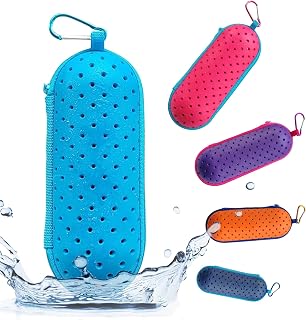 Swim Goggle Case, Protective EVA Case with Drainage Holes, Shockproof & Compact Storage Case for Swimming Goggles