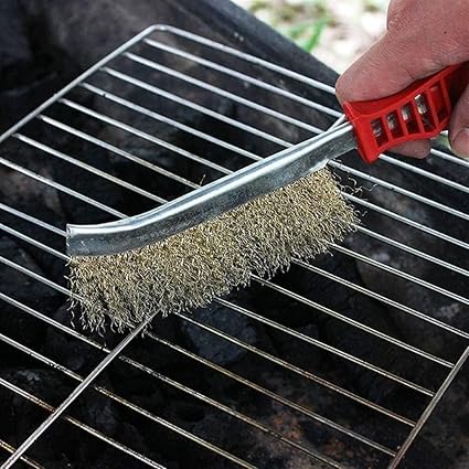 KDLK BBQ Grill Brush Grill Brushes Clean Grill Brush Garden Grill Brushes Barbecue Brush BBQ Cleaning Brush Brass for Grill BBQ Cleaner Brush ForWeber/Charcoal/Iron/Porcelain/Ceramic/Stainless Steel