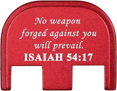 NDZ Performance Placa de Cubierta Trasera de Deslizante para Glock 17 19 19X 20 21 22 23 26 27 34 45 y 47 49 Gen 5 9MM .40 S&W, Aluminio Gravado con