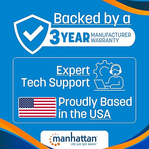 Miniatura 10 de Manhattan Teclado de computadora con cable  Teclado negro básico  con cable USB-A de 4.5 pies, 104 teclas, soportes plegables  Compatible con