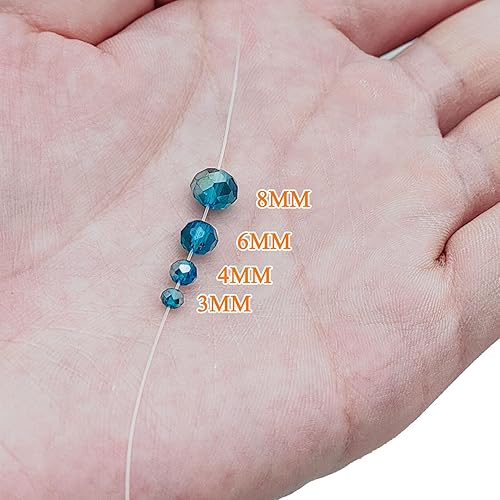 Miniatura 4 de 786 cuentas facetadas de cristal Rondelle de 0.118, 0.115, 0.236 y 0.315 pulgadas, cuentas sueltas para fabricación de joyas, pulseras, collares,