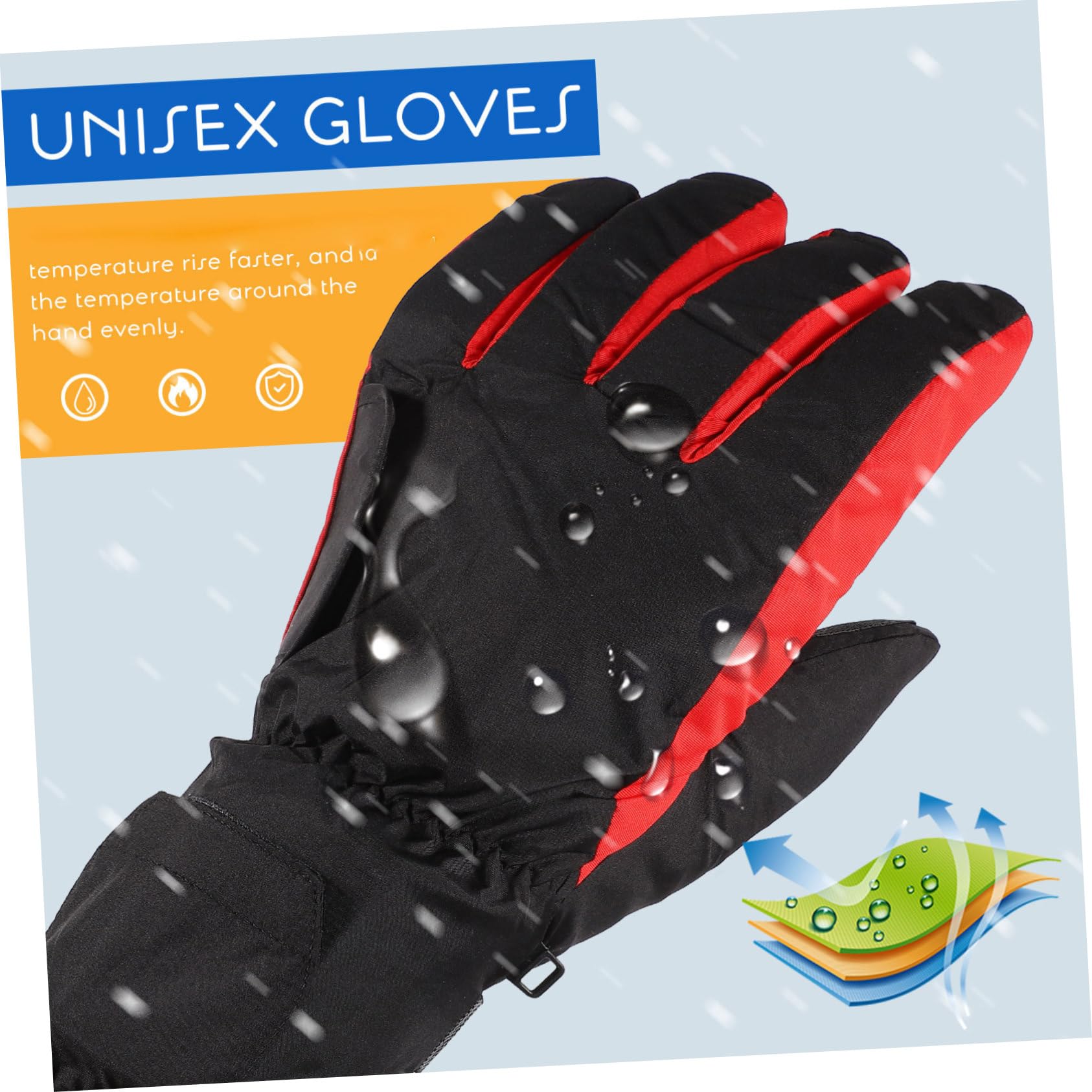UPKOCH Guanti Termici Antivento Per Ciclismo Polsino Elastico e Palmo Antiscivolo Per Proteggere Le Mani Dal Freddo Invernale