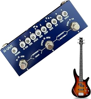 Pedal de efeito m-vave cu-be babyguitarra elétrica multifuncional
