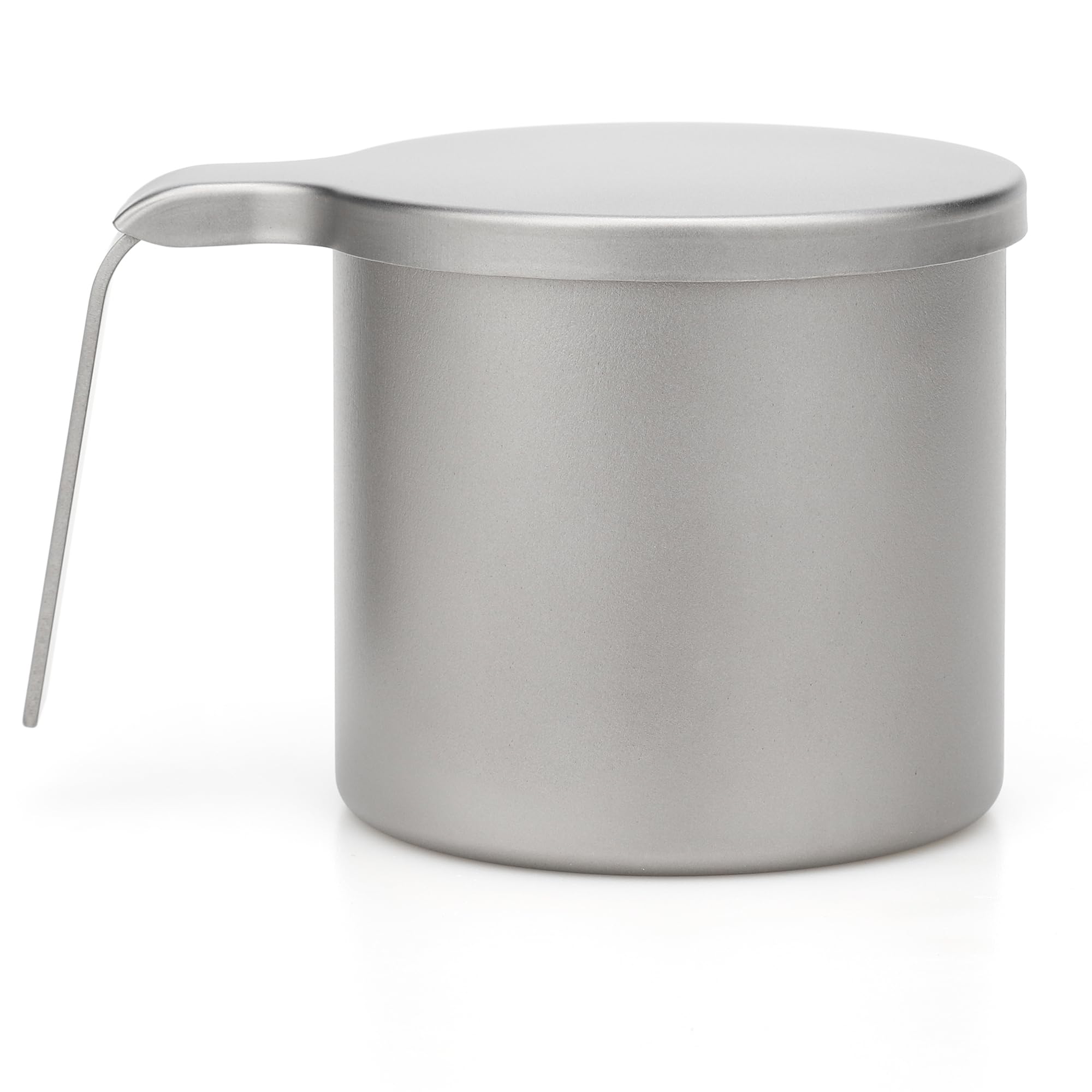 Keith Pure Titanium Cup, Titanium Grey, 400ml Capacity, Lightweight and Portable, Seamless Design, Reusable, Dishwasher Safe, 8.5x8cm (Ti3221)