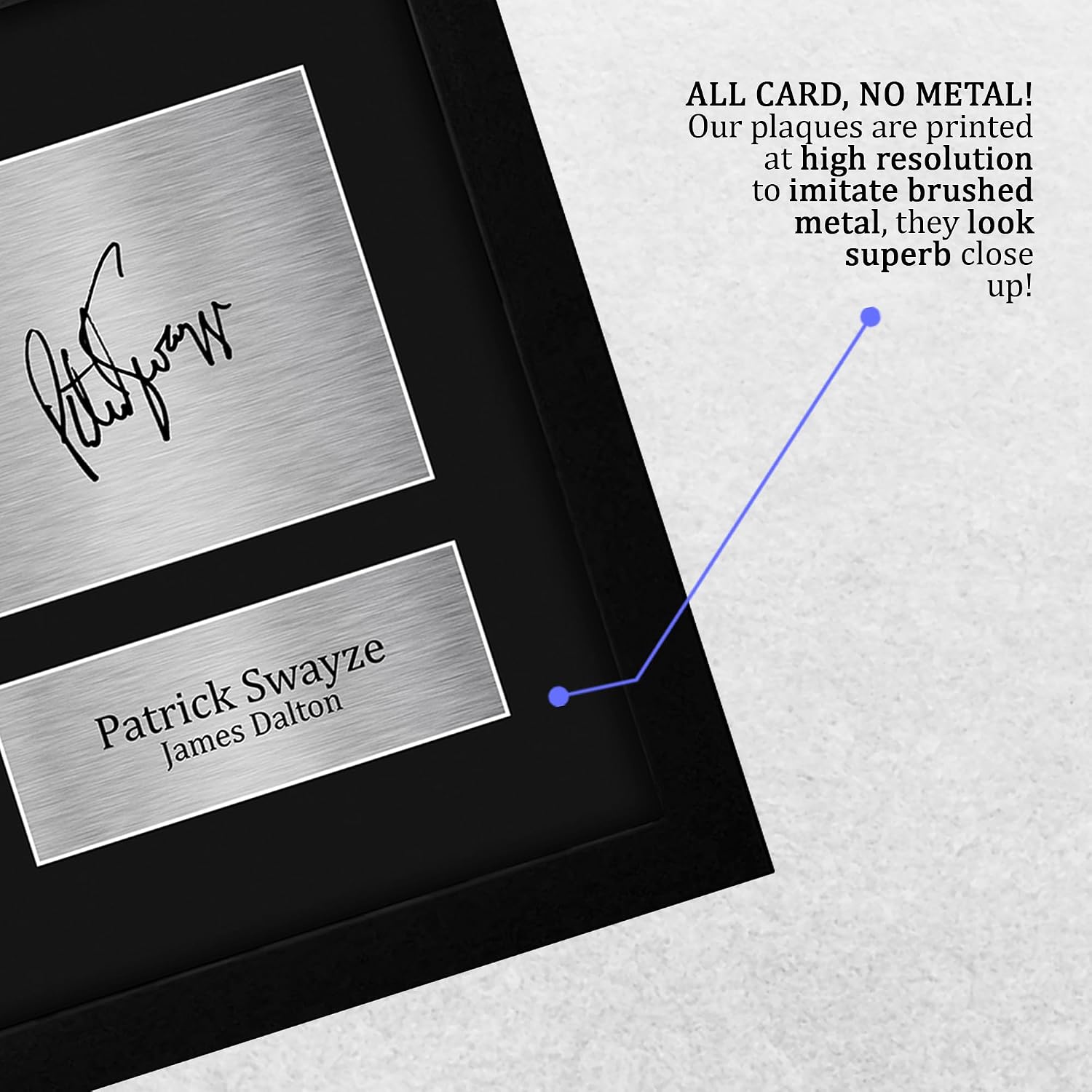 HWC Trading Patrick Swayze Roadhouse James Dalton Framed Gifts Printed Signed Autograph Picture for Movie Memorabilia Fans - US Letter Size image 5