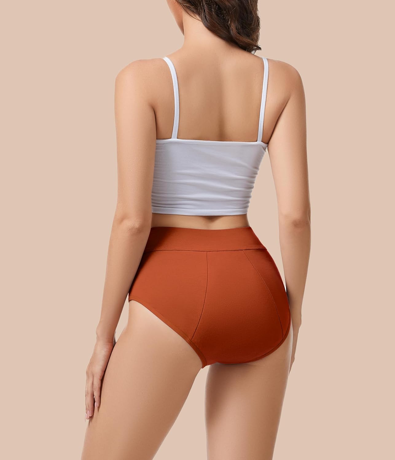 Period Underwear for Women, Leak-proof Reusable High Waisted Briefs Menstrual Panties, Heavy Flow, Cotton 3 Pack - Image 7