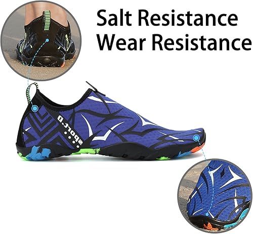 Miniatura 5 de Zapatos de agua para hombre y mujer, zapatos acuáticos descalzos, de secado rápido, para playa, natación, buceo, kayak, surf, deportes acuáticos