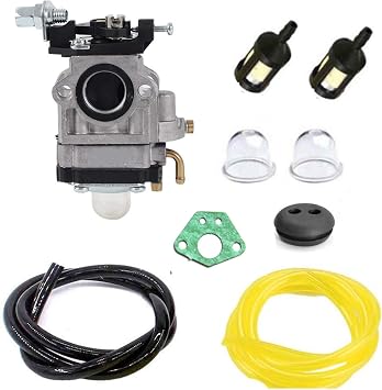Carburetor Compatible with Tanaka TBC-280PF TBC-400PF TBC-430PF Grass Trimmer Brush Cutter 24cc 25cc 26cc 33cc 35cc Tanaka Blade-Z Carb Bladez Fuel Line Primer Bulb