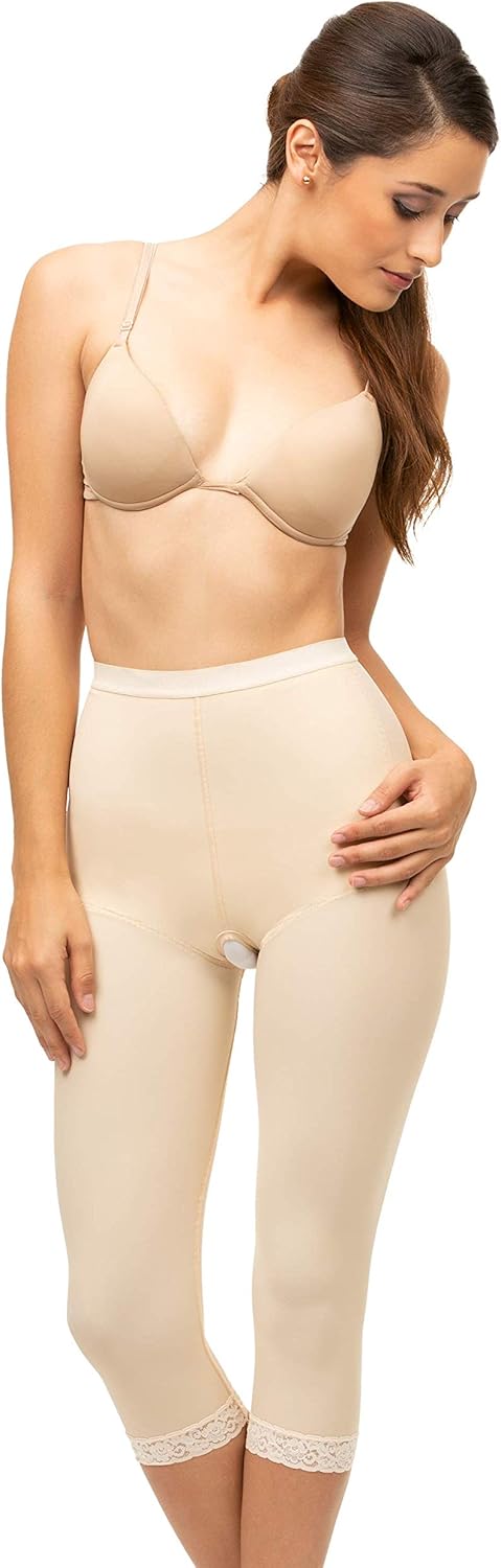 Isavela Womens 2nd Stage Low Waist Abdominal Below Knee Compression Girdle (GR14)