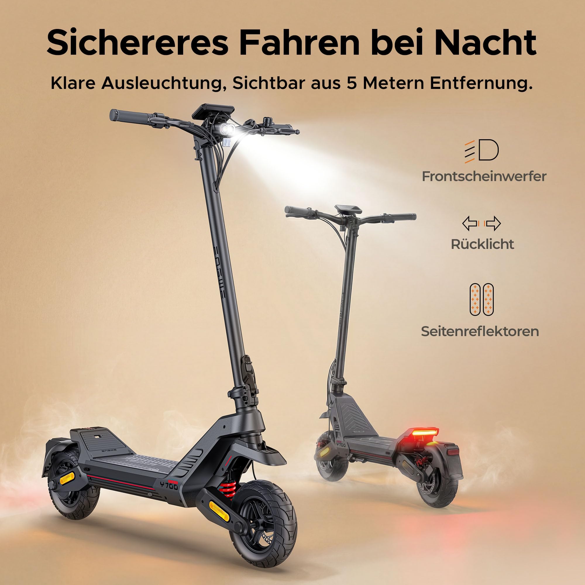 ENGWE E Scooter mit Straßenzulassung, 48V 18.2Ah Akku