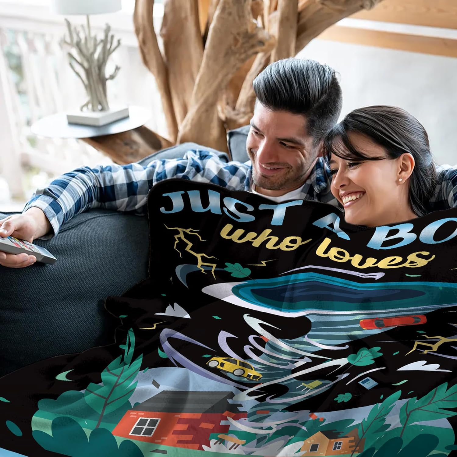 Tornado Blanket Gifts for Weather Enthusiasts, Just a Boy Who Loves Tornado Blanket 50" x 60", Meteorologist Gifts, Weather Related Gifts for Adult Birthday Christmas - Image 7