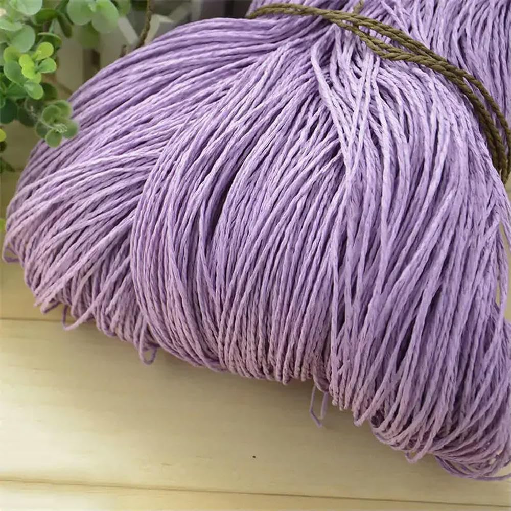 VIXDA Diy Knitting Natural Raffia Yarn 500g Crochet Hat Bag Purse Raffia Straw Yarn Organic Raffia Thread Summer Yarn