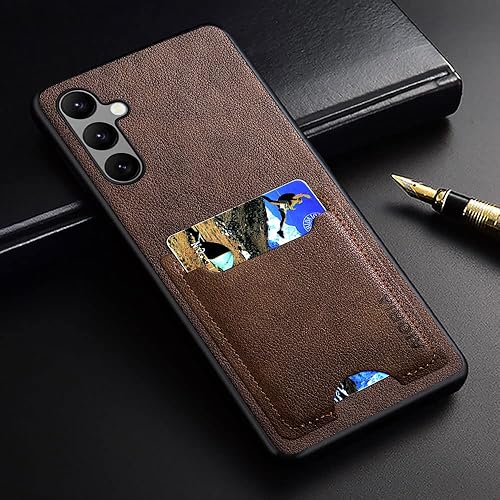 Miniatura 2 de AIORIA Funda para Samsung Galaxy A14 con tarjetero de cuero de primera calidad, ranura para tarjeta retro, funda protectora completa para Samsung