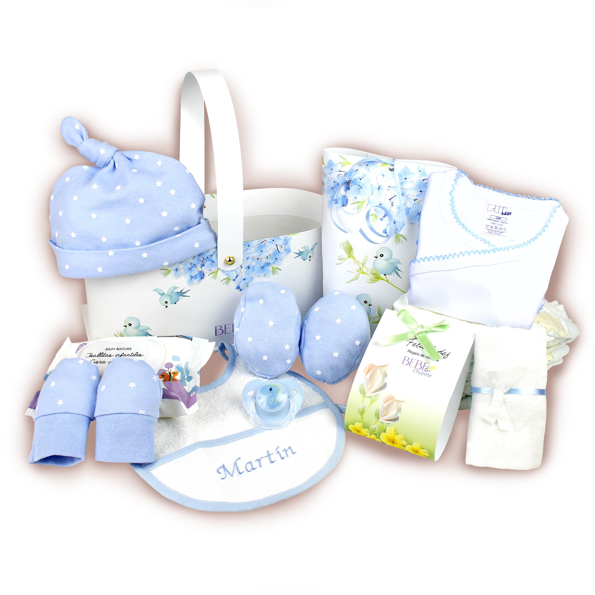 Regalo Bebe Recien Nacido Niño-Cesta Regalo Bebe-Regalo para Bebes Recien Nacidos-Primera Puesta Bebe Recien Nacido-Regalo Bebe Recien Nacido Niña-Canastilla Bebe Recien Nacido-Ropa Bebe