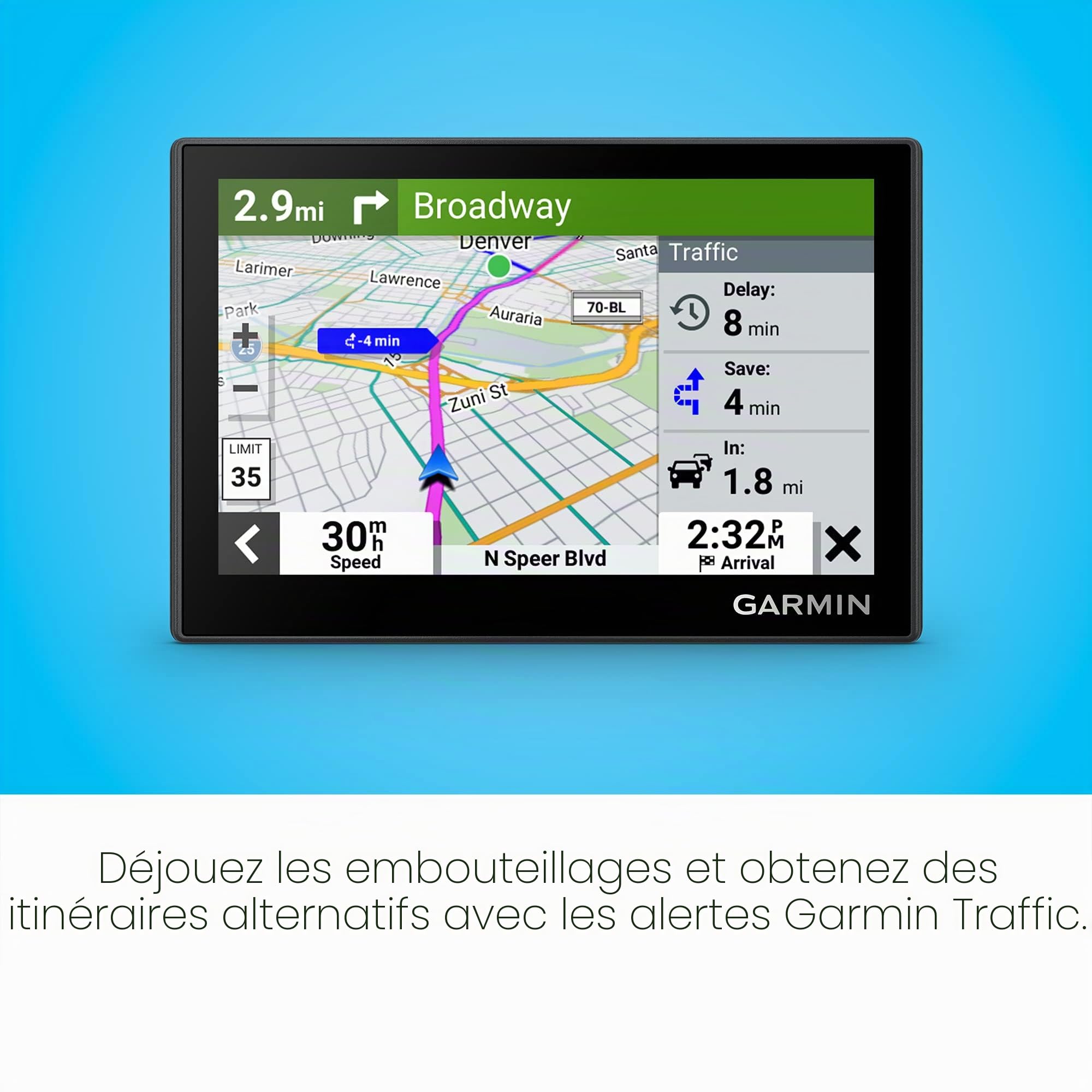 Garmin Drive 53 GPS Navigateur écran Tactile Haute résolution Cartes alertes conducteur