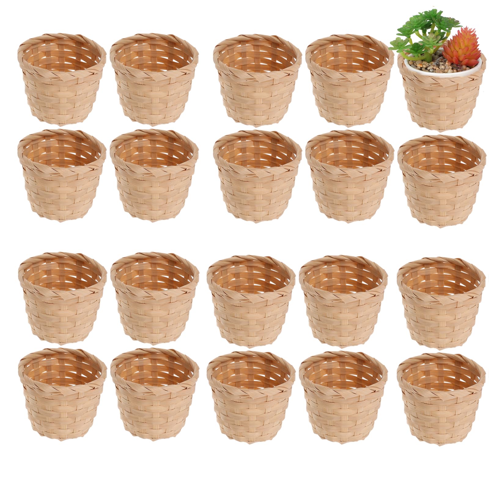 Mini panier tissé contenants rigides pour dragées et petits cadeaux