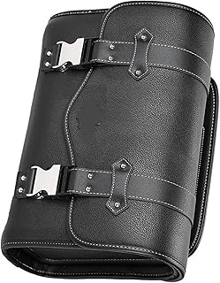 per Honda Rebel 250 500 per Rebel 1100 300 Borsa Laterale per Moto Borsa Laterale Borsa per Attrezzi per Moto in PU retrò Accessori (Color : Size L Black)