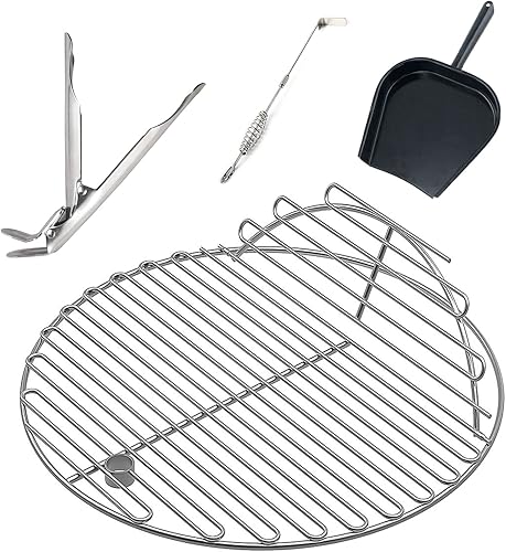 Rejilla redonda de 19.5 pulgadas de acero inoxidable 304 para parrilla de cerámica Akorn Kamado, Pit Boss K24, Louisiana Grills K24, con agarre