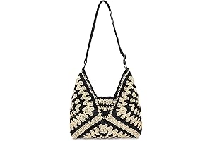 Straw Hobo Beach Bag with Vintage Vibe, Perfect for Sunsoaked Days