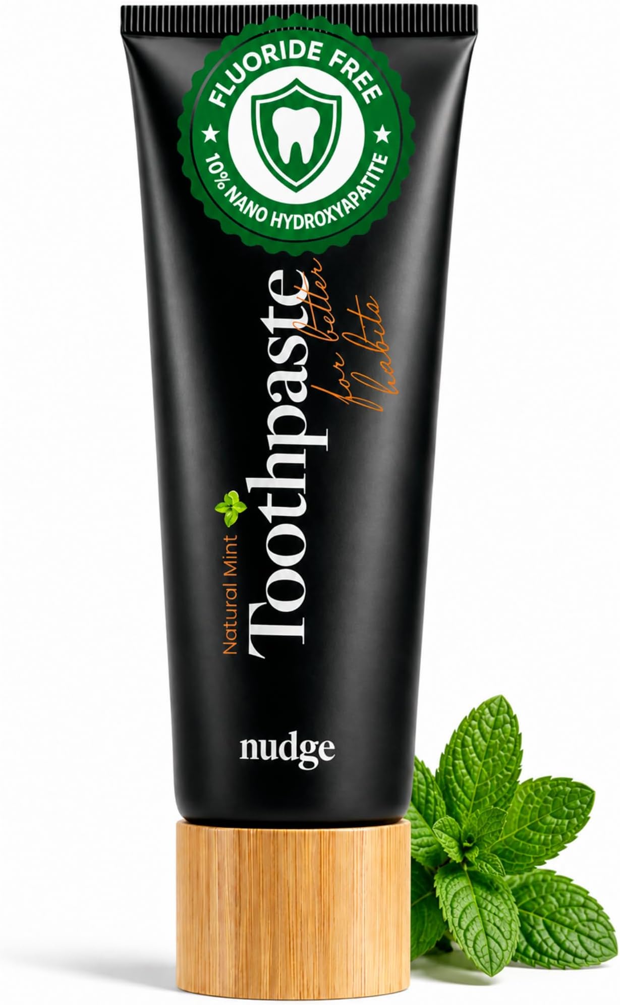 10% Nano Hydroxyapatite Toothpaste, Remin+ Formula with Vitamin E, Fluoride-Free, SLS-Free, Helps Remineralize Enamel, Supports Dry Mouth Relief and Sensitive Teeth, Mint, 4 oz