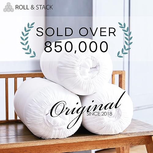 Miniatura 2 de Bolsas de almacenamiento Roll&Stack para edredones, mantas, ropa, armario, organizador de ahorro de espacio debajo de la cama, apilables, a prueba