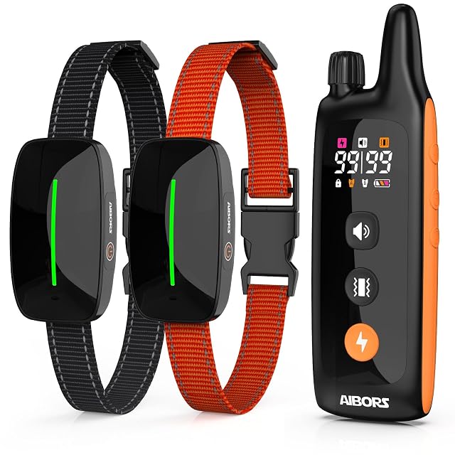 Dog Shock Collar with Remote - 4000Ft Dog Training Collar for Small Medium Large Dogs 10-120lbs Waterproof Rechargeable