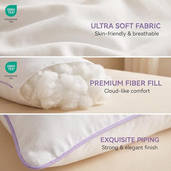 14x36 Pillow Insert Set of 1, Hypoallergenic Lumbar Pillow Inserts,Soft Rectangular Cushion for Couch, Sofa Oeko-TEX Certified Virgin Down Alternative Filling, Machine Washable