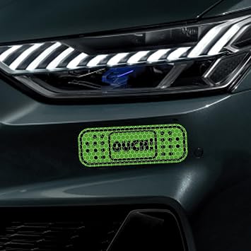 6 Pack Green Reflective Stickers, Nouiroy Car Reflective Sticker,4.8 * 1.7in OUCH Sticker for Car Dent Scratch Cover Band Aid Decals Adhesive Vinyl Decal,Green