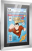 Vista 111 de Poster Palooza Marco de cómic con paspartú para 2 cómics CGC, CBCS o PGX Graded Comics – Marco de cómic negro para cómics de 8.125 x 13 pulgadas