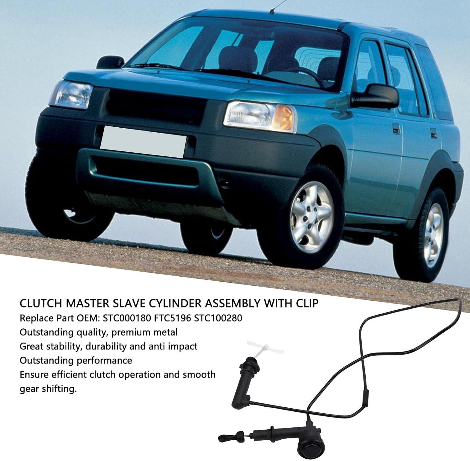 Luocute クラッチマスターおよびスレーブシリンダーアセンブリ、クリップ付きの自動車クラッチセカンダリシリンダーSTC00018