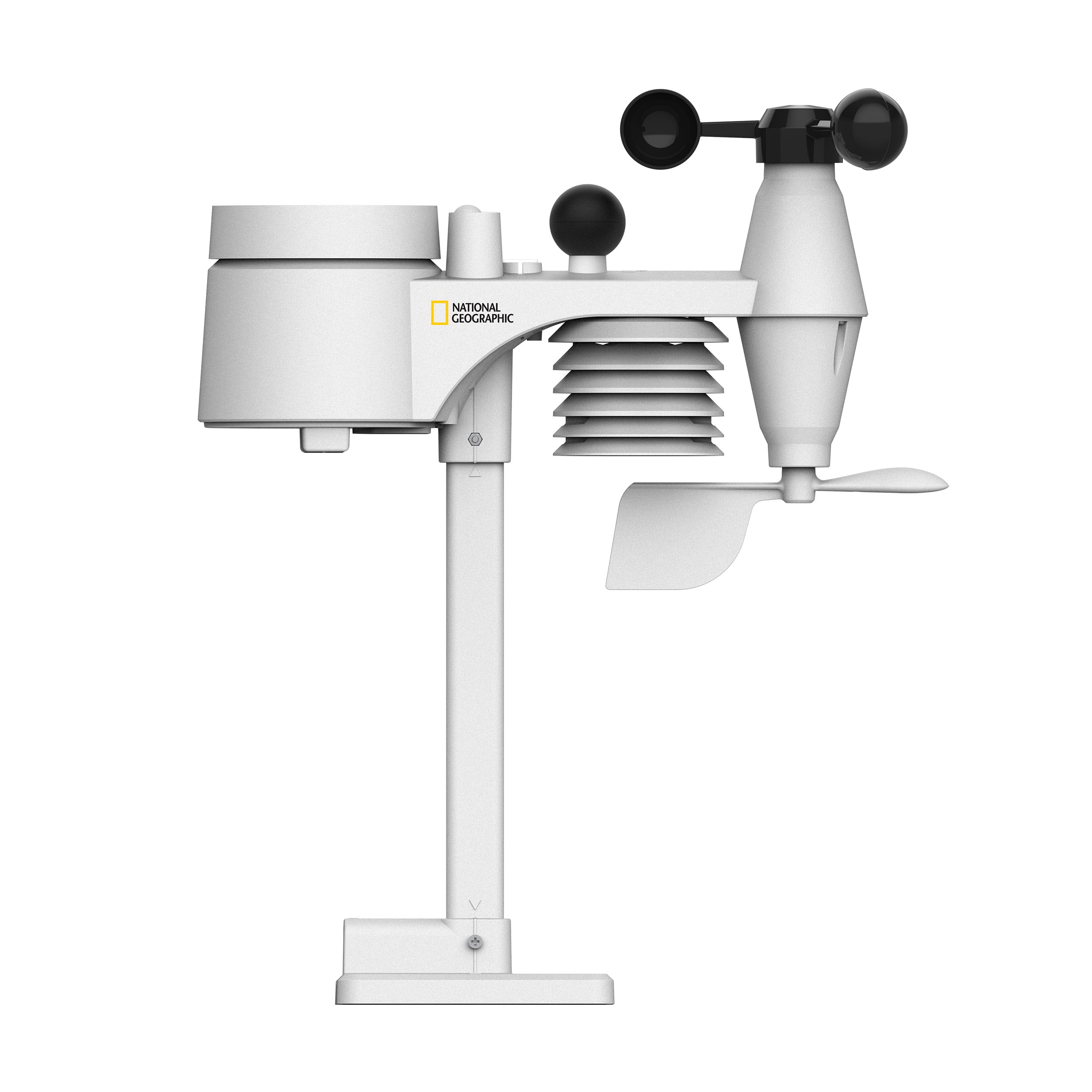 National Geographic Funkwetterstation SC mit 8-in-1-Außensensor, Farbwechsel-Display, Temperatur, Luftfeuchtigkeit, Windmesser, Regenmesser, UV, WBGT | Innen und Außentemperatur, Luftfeuchtigkeit, Regenmesser, Windmesser, Luftdruck, UV, Lichtintensität, W