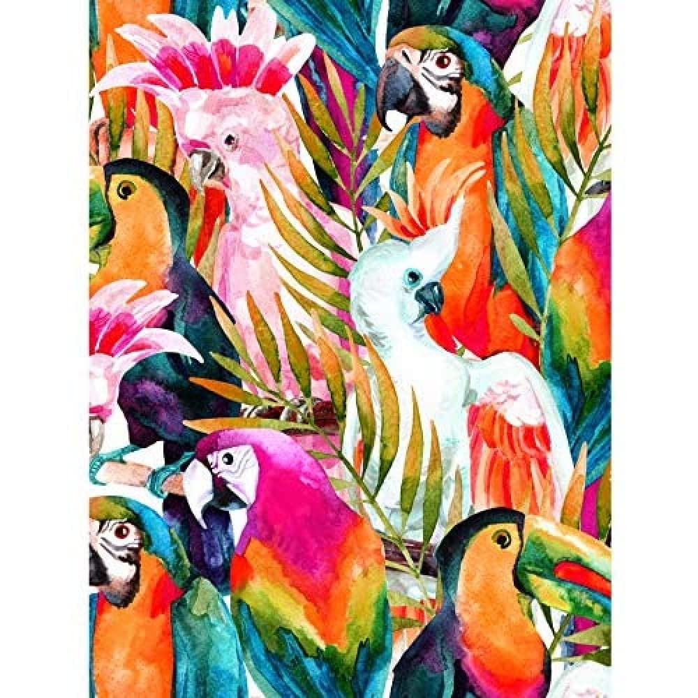 Wee Blue Coo Bird Pattern Painting Unframed Art Print Poster Wall Decor 12x16 inch