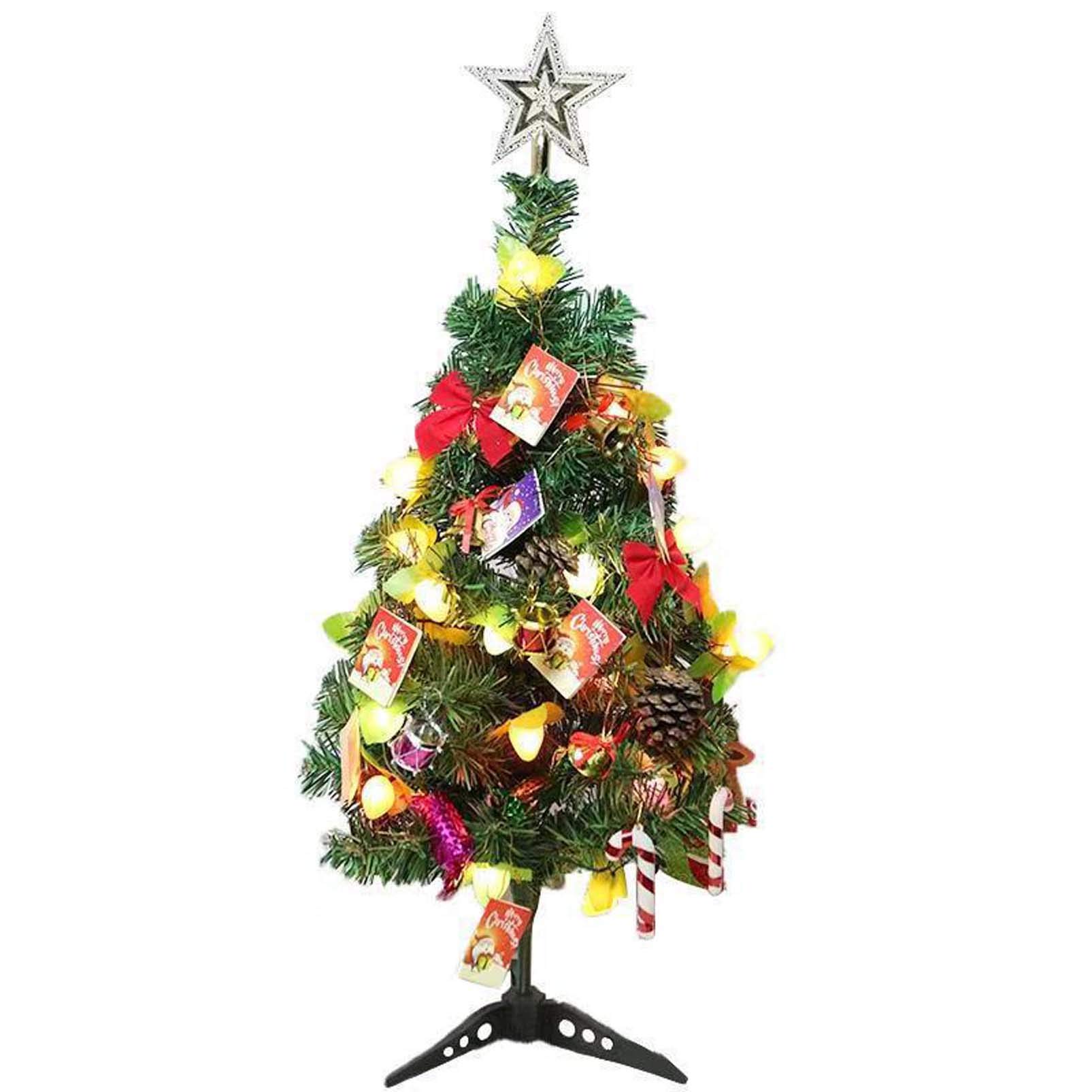 Sapin de Noël artificiel avec éclairage déco table de Noël et maison 60cm