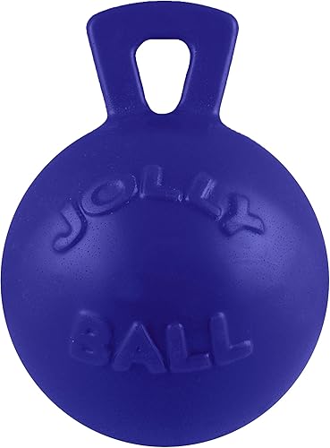 Jolly Pets Tug-n-Toss - Pelota de masticar resistente con mango, 8 pulgadas