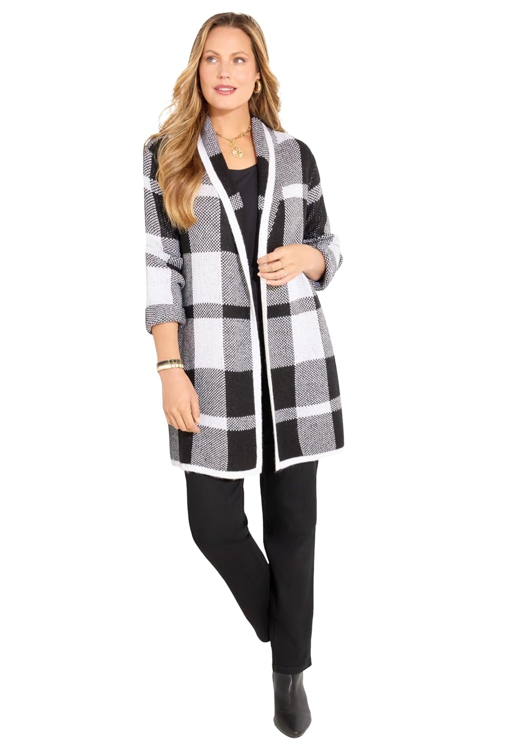 Womens Plus Size Country Village Sweater Cardigan